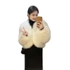 Famiglia ricca Mille Visone Oro Cappotto di Peluche da Donna Autunno E Inverno 2023 Nuova Imitazione Lontra Capelli di Coniglio Xinji Haining Pelliccia 377820