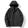 Men's Jackets Spring And Autumn Removable Hats Breathable Couple's Windbreaker Student Group Drive Outdoor Waterproof Clothing