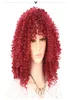 Afro Kinky Curly Wigs For Women Synthetic Heat Resistant Fiber Black Brown Red Full Wig Cosplay wig7888609