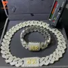 Lifeng Jewelry Personalisierte Namenskette mit kubanischen Gliedern, zweifarbig, Vvs-Moissanit, Miami-Hiphop-Halskette