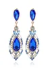 Acessórios de casamento moda strass jóias diamante brincos de noiva em estoque verde azul conjuntos de jóias de casamento earring8239923