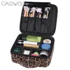 CALDWELL Travel Makeup Bag Large Capacity Portable Organizer Case with Zipper Leopard Print Gift for Women2606