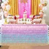 Titule Tutu Stole Spódnica Zabracza 5 poziomów ręcznie robione patchwork organza tkanina ślub urodziny Baby Shower Dekoracja 240307