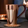 純粋な銅ビールマグカップ手作りのモスクワのミュールカップハンマードコーヒーワインマグカップドリンクウェア食器240306