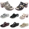 2024 여름 여성 신발 샌들 로우 힐스 메쉬 표면 레저 엄마 블랙 흰색 빨간색 큰 크기 36-42 O6 gai