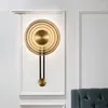 Настенный светильник Постмодернистский свет Роскошный фон для гостиной Креативная прикроватная тумбочка для спальни Круглое стекло