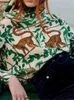 Women's Blouses Women Animal Jungle Print Shirt Spring Summer 2024 Casual All-Match Ladies Silk Cotton Long Sleeves Blouse