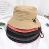 Boinas Sombrero de cubo de Panamá plegable Sombreros de sol anti-UV al aire libre para hombres Mujeres Primavera Verano Secado rápido Viseras impermeables Gorras de pescador