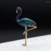 Broches Dier Emaille Flamingo Vogels Voor Vrouwen Kostuum Sieraden Accessoires Boeket 4 Kleuren Sjaal Gesp Doek Broche Pins