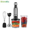 4 in 1 High Power 1200W Immersion Hand Stick Blender Mixer Includes Chopper and Smoothie Cup Stainless Steel Ice BladesBioloMix 240228