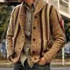 Erkek Ceketler Erkekler Coat Down Down-Down yaka tek göğüslü hırka jakar cepleri Günlük Giyim için Kış Kazak Ceket