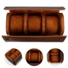 Card Holders 3 2 1 3 Slots Watch Roll Retro Travel Case Chic Portable Vintage Leather Display Storage Box With Slid In Out Organi342U