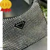 Rhinestone Crystal Designer Fashion Diamond Underarm Triangle Shiny Handbag Lady Shoulder Armpit Bags Black Pochette Satchel Mens Crossbody Clutch Bag