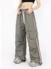 y2k kpop cargo pant pant women carmetring mobits wide reg bunk pant pants waggy pargy partics parachute parachute jogger breaters 240304