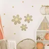 Daisy Wall Decor 3pcsset Drijvende Houten Bloemen Rotan Hanger Esthetisch Huis Voor Kinderkamer Slaapkamer Boerderij 230308