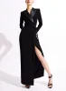 Suits Women's Long Jacket Prom Party Dress Elegant Long Sleeves Full Length Fashion Style Suit Coat Leisure Lady Wear Customize 1 Pc