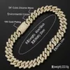 Catene 20mm Big Heavy Solid Solid Catena a maglia cubana Hip Hop CZ Pietra pavimentata Bling Iced Out Square Curb Girocolli Collane per uomo Rapper Je260H