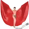 Stage Wear Women Performance Belly Dance Accessories Gold And Multi Colors Options Egyptian Isis Wings With Sticks