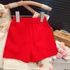 Humor Bear Filles Été Fleur Broderie Dentelle Sangle Élastique Poupée Chemise Shorts Deux Pièces Ensemble Robes Tenue Décontractée 26Y 240307