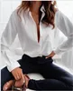 Herrenpullover Herbst Langarm Print Hemdbluse Damen Casual Damen Büro Knopf Gestreifte Hemden Für Frühling Slim Top Elegante Blusen