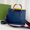 10a stor designerväska crossbody väskor totes 35 cm bambu knut väska mode axel väska duffelväska blå lyxväska handväska högkvalitativ designer väskor presentförpackning