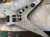 Op voorraad Burn Dime Dimebag Darrell Funky Munky Cracked Mirror elektrische gitaar Floyd Rose Tremolo Bridge Abalone Block Inlay Grover Tuners Chrome Hardware