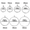 Pendant Necklaces 1Pc Inner Size 10-40mm Clear Round Memory Floating Locket Women Glass Coin Holder Relicario Collares Jewelry