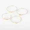 Bangle 4pcs/مجموعة الأزياء قرون ندفة الثلج للنساء البوهيمي المجوهرات المعدنية الهدية عيد الحب هدية