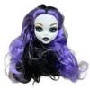 Monstering High Doll Toy MultiJoints Movable Body Figures Brown White Green Pink Beige Purple Colorful Hair Heads 240306