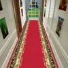 Mattor röd hall matta europa bröllop korridor matta trappa hemgolvlöpare mattor el entré gången långt sovrum187e