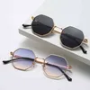 Luxury Square Sunglasses Men Women Fashion Small Frame Polygon Sun Glasses Metal Vintage Retro Brand Octagon Gafas De Sol Y220624335W