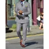 2024 Eleganckie garnitury dla mężczyzn Slim Fit Lapel Dwuzroczne 2 sztuki Formal Business Groom Wear Wedding Tuxedos Costume Homme 240307