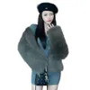 Forever Generation CC Fifth Fox Fox's New Winter Haining Youth Fur Coat 7857