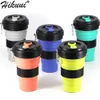 550ml Collapsible Silicone Mug Telescopic Cup With Lid Travel Water Cup Coffee Mug Sport Drinking Water Bottle Drinkware Tools 240306