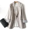 Blazer casual da donna a maniche lunghe primaverili Abiti scozzesi da lavoro di moda da donna Abiti da lavoro da ufficio Blazer da donna Cappotti S-6XL 240227