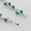 Bracelets à maillons pour femmes, bijoux de santé en zircone cubique verte, boîte gratuite SL139