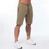 Herenshorts Sport Casual katoenen basketbaltrainingsbroek met ritssluiting Gym Running Bodybuilding Knielengte