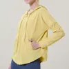 Lu Align Pant Lemon Shirt Fiess Sleeve Workout Long Sport Topps Gymkläder Kvinnor Tränar Kör snabb torr dragkedja Yoga kostym Coat SporteWe