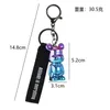 2024 acrylic mirror gradient bow tie Violent bear keychain creative car bag lovers key chain pendant