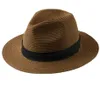 Grande taille XL61-64cm Panama chapeaux hommes femmes plage large bord chapeau de paille dame été soleil chapeaux grande taille Fedora chapeau 55-57 cm 58-60 cm 240304