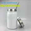 US Warehouse 500ml Sublimation Mason Jar Mugs Stainless Steel Coffee Cup Portable Heat Insulation Tumbler Dust-proof Bottle with M3225