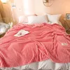 Watermelon Red Color Blankets for Beds Single Queen Flannel Coral Fleece Blanket On the Bed Soft Warm Thickness Bedspread 201113224C