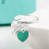 المصمم TIFF أي حلقة فرقة 925 Sterling Silver Diamond Ring Solitaire Simple Round Roil Band Rings Finger Women Men Element Element Jewelry Love Rings Promish