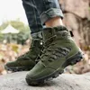 Fitnessskor hög toppsport taktisk militär stridsstövlar män utomhus armé jakt vandring camping sneakers man mocka säkerhet vandring