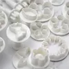 33pcsプランジャーフォンダンカッターケーキツールクッキー金型ビスケット金型DIYクラフト3Dベイクウェアセットデザートメーカー240226