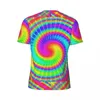 Men's Thirts Hippy T-Shirt Man Retro 70s Tie Dye Y2K Disual Sportswear Thirts thection Summer Summer Harajuku Tee Shirt حجم كبير الحجم