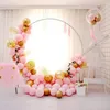Decorative Flowers 1.5m/4.92ft Arch Backdrop Stand Round Shape Metal Wedding Archway For Events And Party Circling