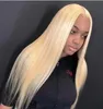 13x6 Lace Front Remy Menselijk Haar Pruiken HD Transparant 613 Blonde Lijmloze Frontale Pruik Pre Geplukt Babyhaar9280438