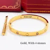 AAA TOP Bracciale rigido in oro moda di alta qualità Bracciali in acciaio inossidabile Famosi designer di lusso Gioielli di marca da donna Coppia SCRE265w