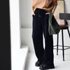 Pantalon Femme Micoco K2278C Littérature et Art Do Old Couture Coupe tridimensionnelle Taille élastique Jambes Slim Longues Femmes